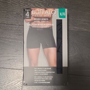 Buffalo David Bitton XL Black Boxer Briefs 4 Pack
